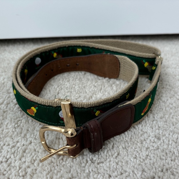 Vintage Alynn Adjustable Canvas Embroidered Golf themed Belt - Picture 4 of 11